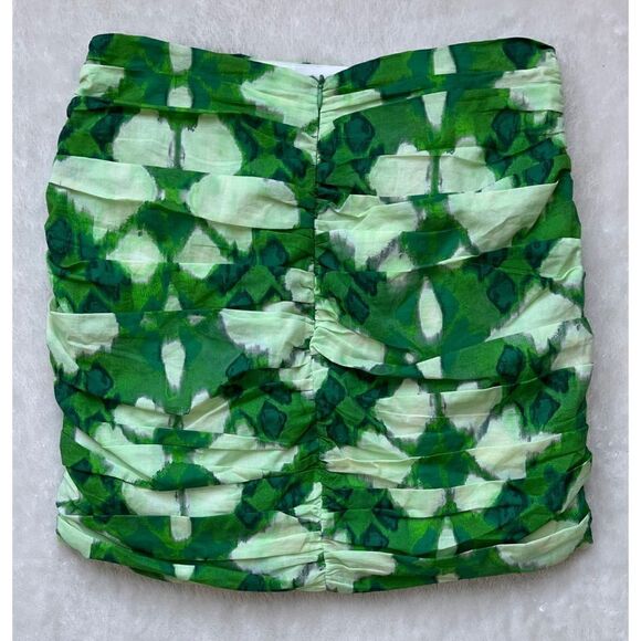 NWT Zara High Waisted Gathered Printed Mini Skirt with Ruffles, Size Small - Picture 15 of 16
